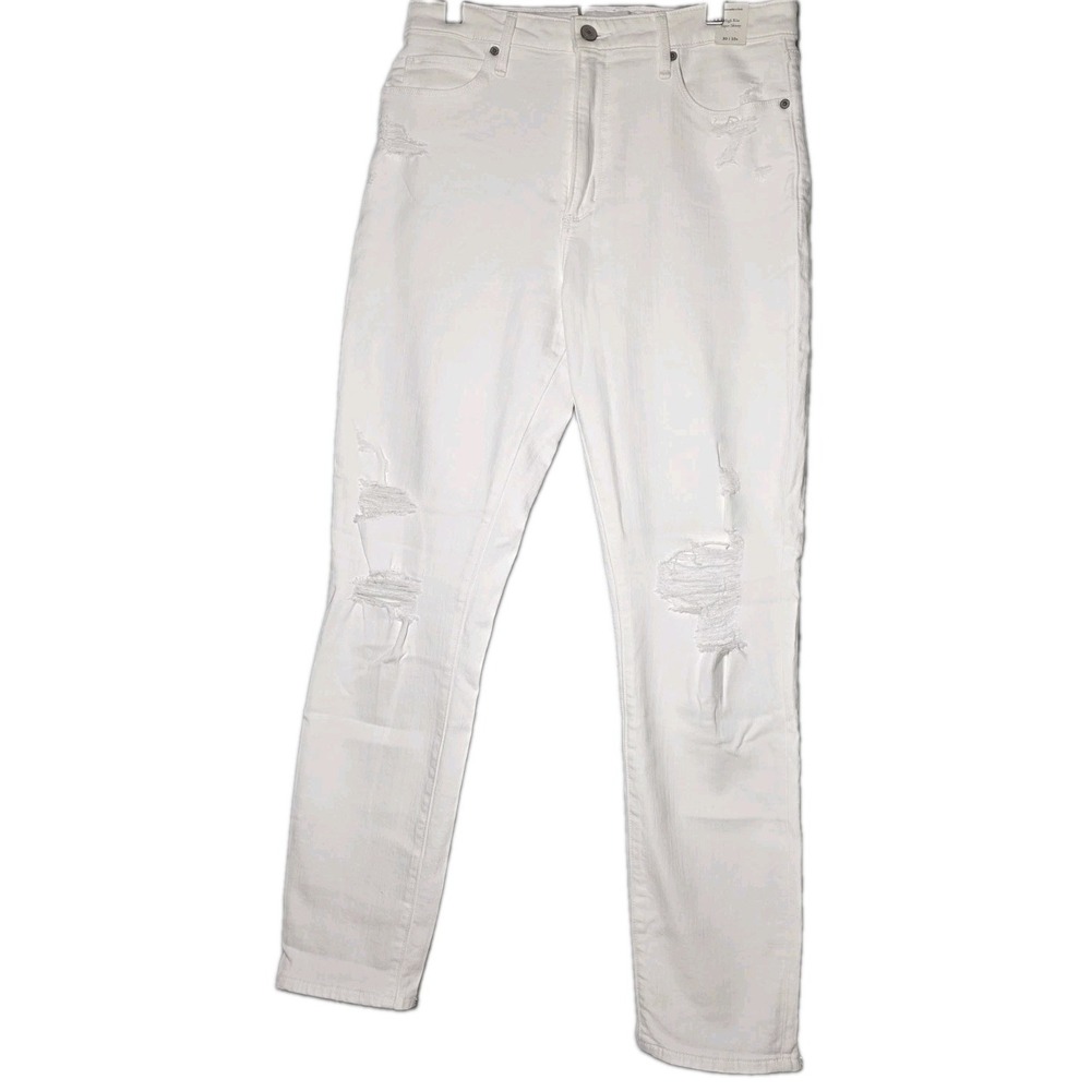 NWT Abercrombie & Fitch Womens Size 30 The High Rise White  Supper Skinny Jeans